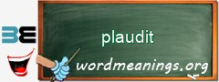 WordMeaning blackboard for plaudit